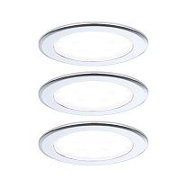 Recessed furniture light 3-piece set round 3x2