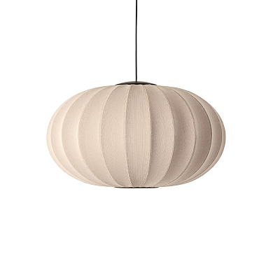 KWO76 SS LED Knit-Wit Made By Hand Подвесной светильник с овальным абажуром бежевого цвета с LED