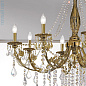 Kolarz PISANI CRYSTAL 1301.88.4.SpT люстра состаренная латунь ø101cm высота 100cm мин. высота 120cm макс. высота 180cm 8 ламп e14 — фото 2