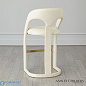 Delia Bar Stool-Antique White-Milk Leather Global Views стул