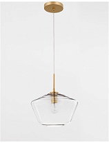 Clear Glass Gold Metal LED E27 1x12 Watt 100-240 Volt IP20 Bulb Excluded D: 30 H:124 cm