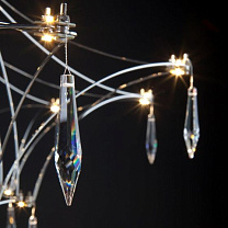 MIRA SUSPENSION D.80CM, SWAROVSKI CRYSTAL, LED,NICKEL