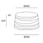 PAN-164-14 Leds C4 Shade round horizontal wrapping Ø450mm — фото 1