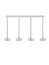 Platinum Gold Aluminium & Structured Acrylic Sandy White Base LED 23 Watt 220-240Volt 1576Lm IP20 3000K L:100 W:16 H:200 cm