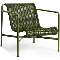 Palissade Cord Lounge Chair Low, сталь с порошковой окраской и шнур, оливковый