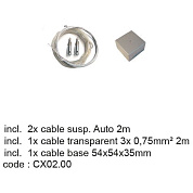 kit 2x cable susp. auto 2m + cable 3x0,75mm