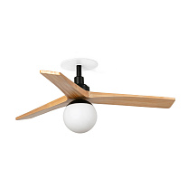 KLIM RECESSED S Black/pine E27 fan