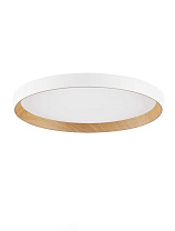 Triac Dimmable Sandy White & Wood Colour Metal, Aluminium & Acrylic LED 36Watt 220-240Volt 3157Lm IP20 2700-3000-4000K CCT by Dip Switch Light Up & Down D:40 H:7 cm