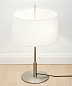 DIATB02 Santa & Cole Diana TABLE LAMP: LAMPSHADE: WHITE LINEN, UPPER DIFFUSER: TR Настольная лампа с абажуром золотой — фото 6