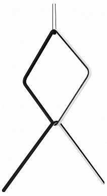 подвесной светильник с ромбовидной рамой и диагональным пересечением элементов