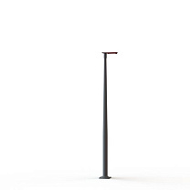 Hector N° 2; Toughened clear glass Built-in LED 3000°K warm white SYM 26W; Traffic red