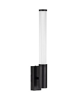 Matt Black Metal Clear Glass & Acrylic LED 8Watt 220-240Volt 603Lm IP44 3000K L:5 W:10 H:43 cm