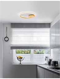 9348071 Nova Luce Fuline накладной потолочный светильник с круглым корпусом и рассеивателем из матового стекла