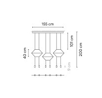 Wireflow Lineal,Pendant Black 2700K,1-10V PUSH