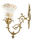 Ornate Brass &amp; Cut Glass Single Wall Sconce бра FOS Lighting JalAntq-JaipurGhanti-WL1