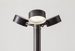 Уличный светильник на опору Acelum Aldo Bernardi, 3 головки под 120°, состаренная латунь ACELUM.O.TP/3