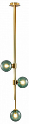 потолочный светильник с плафонами в форме цилиндров на латунной арматуре