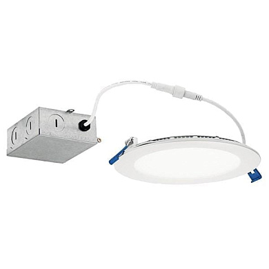 Direct-to-Ceiling 6" Round Slim 2700K LED Downlight in White встраиваемый потолочный светильник DLSL06R2790WHT Kichler