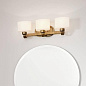 24 Inch 3 Light Vanity Light with Etched Glass painted Natural Brass настенный светильник 37515 Kichler