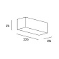 05-1793-14-14 настенный светильник Leds C4 Ges Deco Rectangular 220mm белый — фото 1