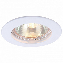 A2103PL-1WH Arte Lamp Basic встраиваемый светильник белого цвета с зеркальным кольцом