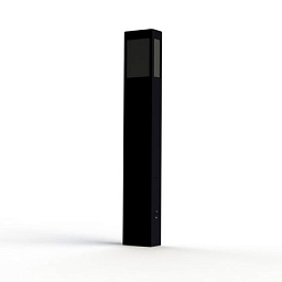 108022113 Roger Pradier Brick2 садовый столбик чёрного цвета с высоким корпусом и матовой вставкой