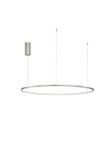 Triac Dimmable Brushed Champagne Silver Aluminium & Acrylic LED 59 Watt 220-240 Volt 2144Lm 3000K IP20 D: 100 H: 200 cm