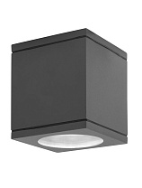 Dark Gray Die-Casting Aluminium & Glass Diffuser LED GU10 1x10 Watt IP54 220-240 Volt Bulb Excluded L: 8.6 W: 8.6 H: 9 cm