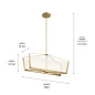 Calters 38" LED Linear Chandelier Champagne Gold люстра 52293CGLED Kichler