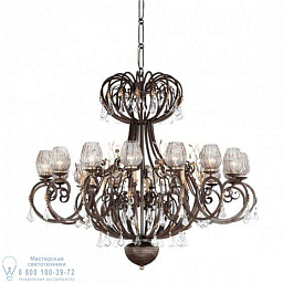 6419/24 MM lampadari Ottocento люстра с двадцатью четырьмя рожками и плафонами в классическом стиле