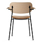 71145-004345 Audo Copenhagen Co Chair Обеденный стул Co, чёрный, стальной, с подлокотником, Dakar 0250/натуральный дуб — фото 1