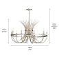 Baile 10 Light Chandelier Greige and Brushed Nickel люстра 52459NI Kichler — фото 11