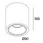 251 70 811 932 ED8 B-MMAT Delta Light BOXY Потолочный светильник R DIM8 - 3000K - Черный + Золотой - Розетка — фото 1
