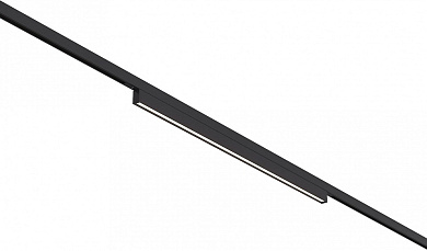 потолочный линейный светильник черного цвета с мягким направленным светом для магнитного трека 48V