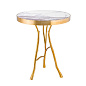 110605 Side Table Veritas gold finish white marble SIDE TABLES Eichholtz