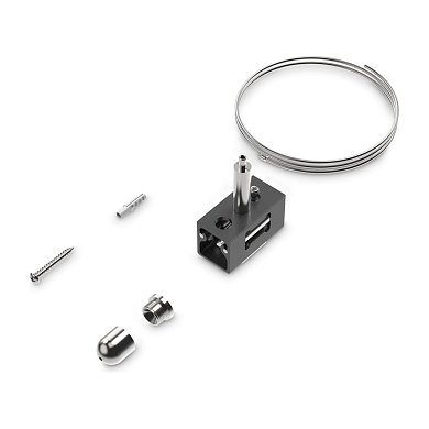 Комплект подвеса Ego BI-EMISSION SOSPENSIONE 2 м Ideal Lux 322490, черный