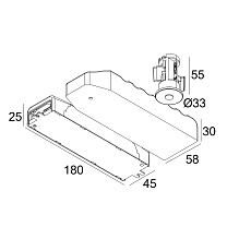 EMERGENCY UNIT 7 Вт / 1h + LED INDICATOR HOLDER B