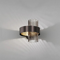 Настенный светильник ARMONIA 25, дымчато-полосатый матово-черный никель_матовое золото 3 G9 CE