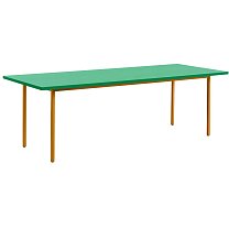 Two-Colour 240×90 см, столешница Valchromat, мятно-зеленая / каркас сталь, охра