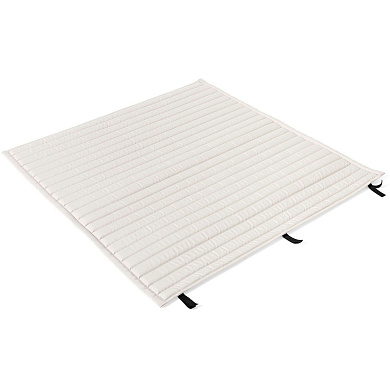 скамья обеденная с мягкой стёганой подушкой кремово-белого цвета