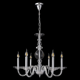ARABESQUE SP6 CHROME Crystal Lux Arabesque классическая подвесная люстра из прозрачного стекла с шестью рожками