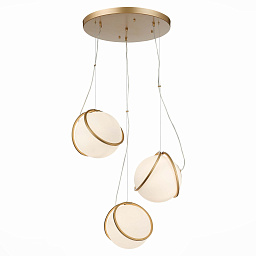 SL1181.353.03 ST-Luce Acera подвесной светильник с несколькими стеклянными плафонами в латунной подвеске