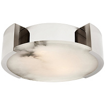 Melange Small Flush Mount полированный никель с алебастром