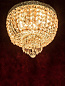 Metropolitan Crystal Golden 3 Light Flush Ceiling Light потолочный светильник FOS Lighting FlushMurrari-12-CH3