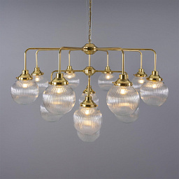 MLF362 Mullan Lighting Genoa подвесная люстра с призматычными стеклянными плафонами на многорамочной конструкции