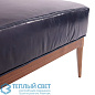 Laurette Ottoman Indigo Leather Dark Walnut оттоманка Arteriors 8103 — фото 5