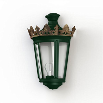 Louvre N° 4; one-piece clear glass E27 105W; Fir green