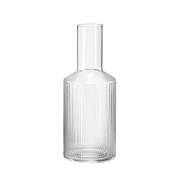 5439 Ferm Living Ripple стеклянный графин цилиндрической формы с рифленой поверхностью