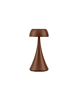 Touch Dimmable Corten Die-Casting Aluminium & Frost Polycarbonate LED 2Watt 3.7Volt 60Lm IP54 3000K Switch On/Off USB Wire D:8 H:17.5 cm