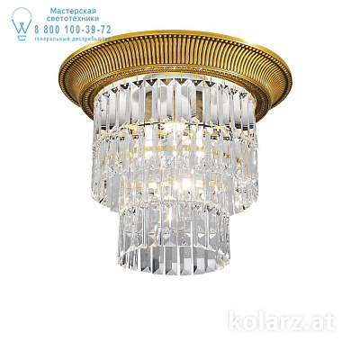 Kolarz MILORD CRYSTAL 0346.14S.15 потолочный светильник французское золото ø40cm высота 36cm 1+3 лампы e27+e14